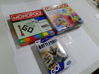 Monopoly Builder Monopoly Battleship Grab & Go Hasbro Game Lot 3 New Sealed