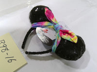 Minnie Mouse Headband Girls One Size Multicolor Sequin Ears Tie-Dye Disney New
