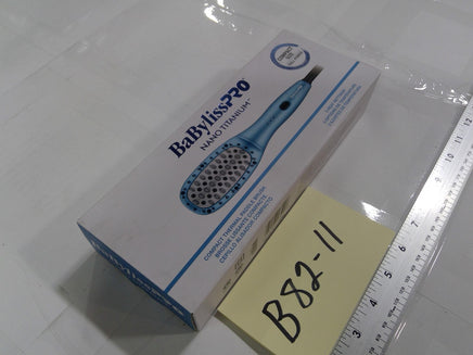 BaBylissPRO Nano Titanium Compact Thermal Paddle Brush 3 Heat Settings Blue New