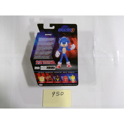 Jakks Sonic Action Figure Sonic 3 Movie 5 Inch Blue New 22 Points Articulation
