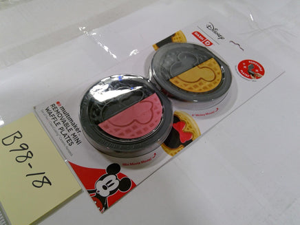 Disney Dash Mickey & Minnie Removable Mini Waffle Plates Set Of 2 Gray Metal