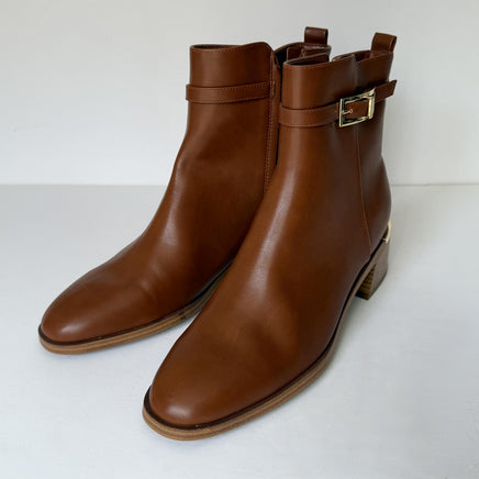Calvin Klein Boots Womens Size 11 Light Natural Ankle Booties Buckle KCJALLIS2