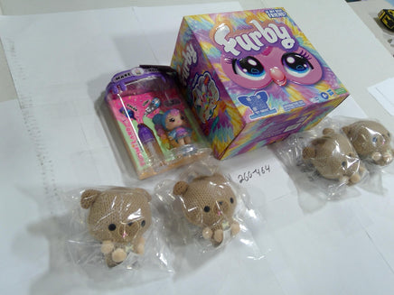 Hasbro Furby Rainbow Interactive Toy Plush Bear Toys Doll Lip Gloss Lot New Set