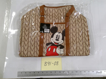 Disney Multicolor 20" Tote Bag Women Mickey Mouse MM Print Faux Leather
