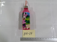Disney Minnie Mouse Kids Water Bottle Pink Plastic Drink Cup With Lid Reusable