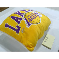 Pegasus Sports Los Angeles Lakers NBA Throw Pillow Yellow Sherpa Back Excellent