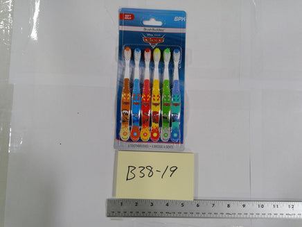 Brush Buddies Disney Cars Toothbrushes 6 Pack Soft Bristles Kids Boys New