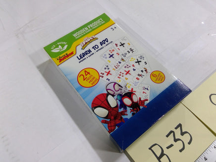 Marvel Spidey Learn To Add Wooden Cards 24pcs 3+ Fun Creations Multicolor New
