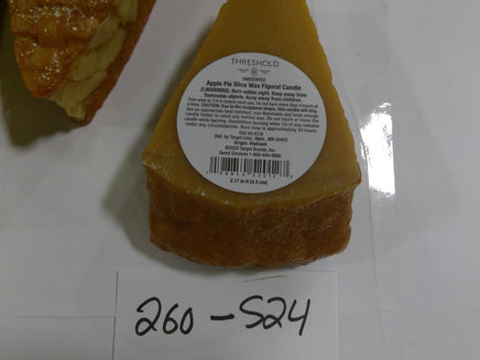 Threshold Apple Pie Slice Wax Figural Candles Set Of 4 Unscented Brown Novelty