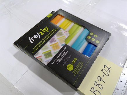 (re)zip Lay-Flat Lunch Bags 5 Pack Multicolor Reusable Storage Set BPA Free New