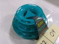 Petco Quirky Kitty Triple Chase Ball Track Cat Interactive Toy Teal Plastic