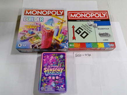 Mixed Lot Monopoly Builder Classic Slimygloop Sensory Worlds Game Lot New Sealed