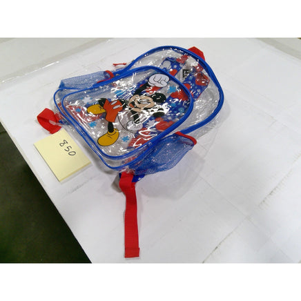 Disney Mickey Mouse Clear Backpack Kids OS Blue Red NEW Stadium Approved Bag