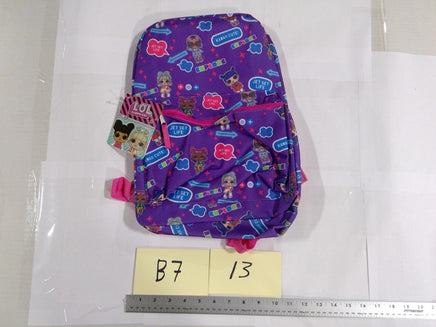 L.O.L. Surprise! Purple 13" Girls Backpack Soft Case Adjustable Straps Daypack