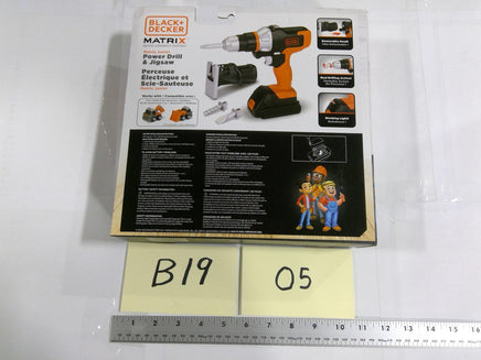 JAKKS Pacific Black+Decker Matrix Junior Power Drill Jigsaw Kids Toy 3+ Orange