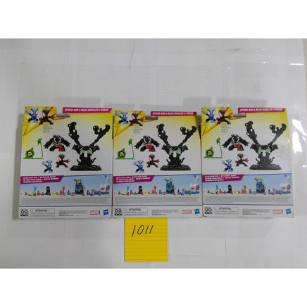 Hasbro Marvel Stunt Squad Spider-Man Miles Morales vs Venom 3pk Lot New Multi