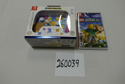 PowerA Super Mario Wireless Controller Nintendo Switch + LEGO Worlds Game New