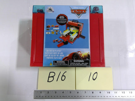 Disney Pixar Cars On-The-Go Playset Flo's Cafe Portable Carry Case Red Toy New