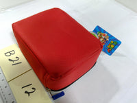 Super Mario Bros Kids Padded Tote Bag Mario Star Zip Case Red Black New