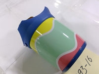 BPA-Free Travel Tumbler Multicolor Plastic Abstract Drink Cup With Handle Lid