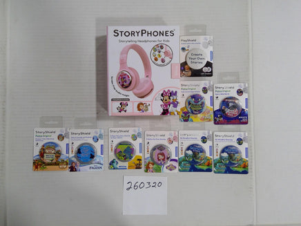 StoryPhones Disney Minnie Mouse Bluetooth Headphones Pink Kids + 10 StoryShields