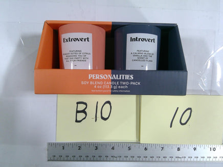 Personalities Scented Candles Extrovert Introvert 2-Pack Soy Blend Multicolor