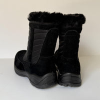 Easy Works Frazer Boots Womens 6.5 Black Waterproof Faux Fur Side Zip 20-0901