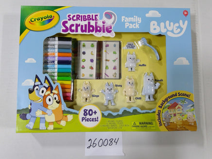 Crayola Scribble Scrubbie Bluey Family Pack 80+ Pc Washable Markers Set New