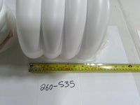 Set Of 2 White Ribbed Plastic Cylindrical Sleeves Industrial Part 260-S35
