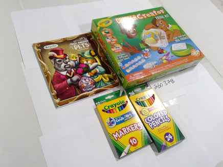 Crayola Critter Creator Fossil Kit Coloring Book Markers Pencils Art Lot New