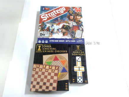 Mixed Lot Stratego Chess Checkers Dominoes Strategy Family Game Lot New Sealed