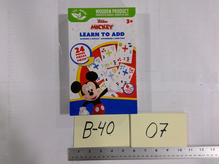 Disney Mickey Learn To Add Wooden 24 Pieces 3+ Educational Toy New Sealed Game
