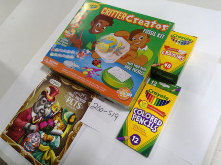 Crayola Critter Creator Fossil Kit Pets Coloring Book Crayons Pencils Lot New