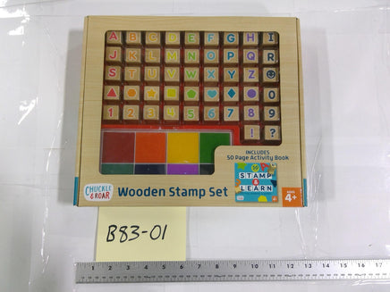 Chuckle & Roar Wooden Stamp Set 47pc 50 Page Activity Book 4+ Kids Toy New