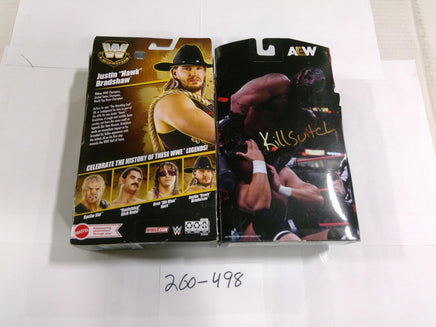 WWE AEW Justin Hawk Bradshaw Killswitch PPV Figure Lot 2 Mattel Jazwares New