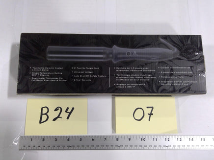Sultra Bombshell Curling Iron 1.5" Tourmaline Ceramic Clipless Barrel Black New