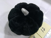 Black Plush Pumpkin Centerpiece Soft Halloween Table Decor Modern Contemporary