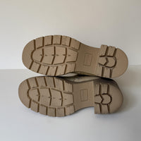 Sun + Stone Boots Womens Size 7 Ecru Croc Veronikaap Lug Sole Block Heel Ankle