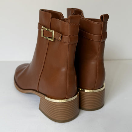 Calvin Klein Boots Womens Size 11 Light Natural Ankle Booties Buckle KCJALLIS2