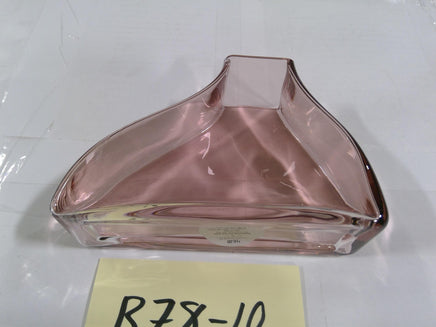 Threshold Pink Glass Contemporary Square Top Decorative Sculptural Vase Table