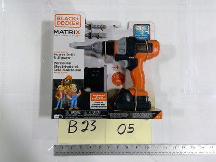 BLACK+DECKER Matrix Junior Power Drill & Jigsaw Kids Roleplay Toy 3+ Orange