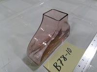Threshold Pink Glass Contemporary Square Top Decorative Sculptural Vase Table