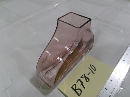 Threshold Pink Glass Contemporary Square Top Decorative Sculptural Vase Table