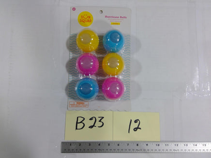 Sun Squad Hurricane Balls 6pk Kids Outdoor Toss Pool Toy Ages 3+ New Multicolor