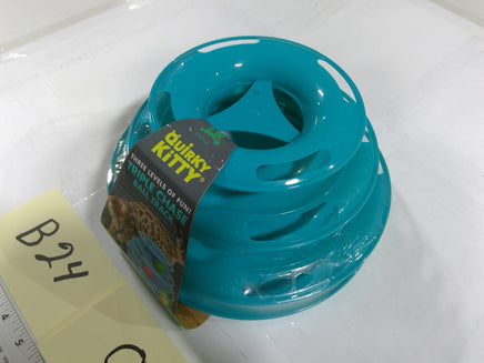 Petco Quirky Kitty Triple Chase Ball Track Cat Interactive Toy Teal Plastic