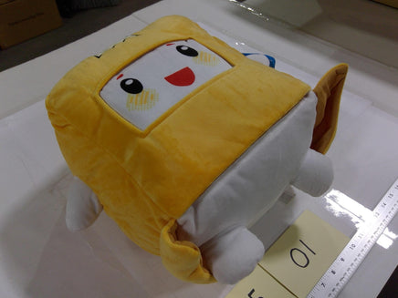 LankyBox Boxy Plush Toy Small Yellow Square Character Pillow Stuffed New Toy