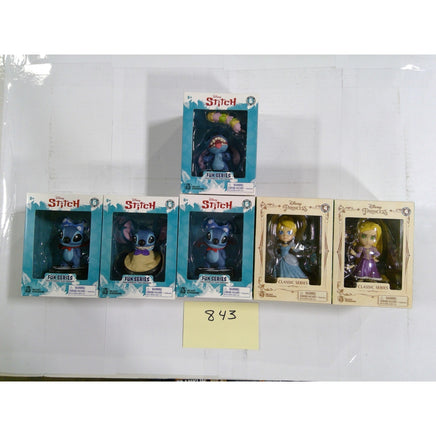 Beast Kingdom Disney Stitch Princess Figure Lot 6pc Blue Purple New In Box