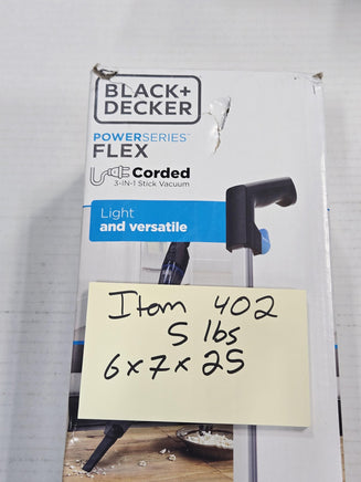 BLACK+DECKER PowerSeries Flex Corded 3-in-1 Stick Vacuum 600W HEPA Swivel