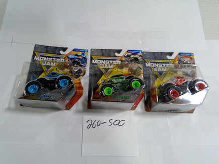 Monster Jam Trucks 1:64 Lot 3 Megalodon Avenger ThunderROARus Spin Master New