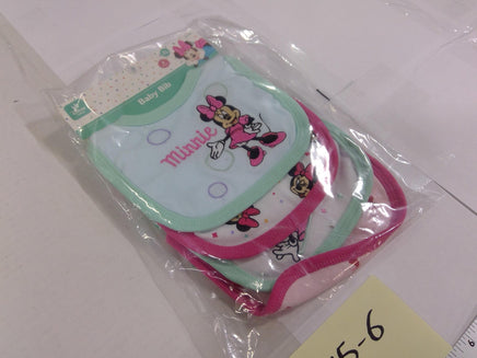 Disney Baby Minnie Mouse Baby Bib Set 4 Pack 0+ Months Infant Girl Pink New